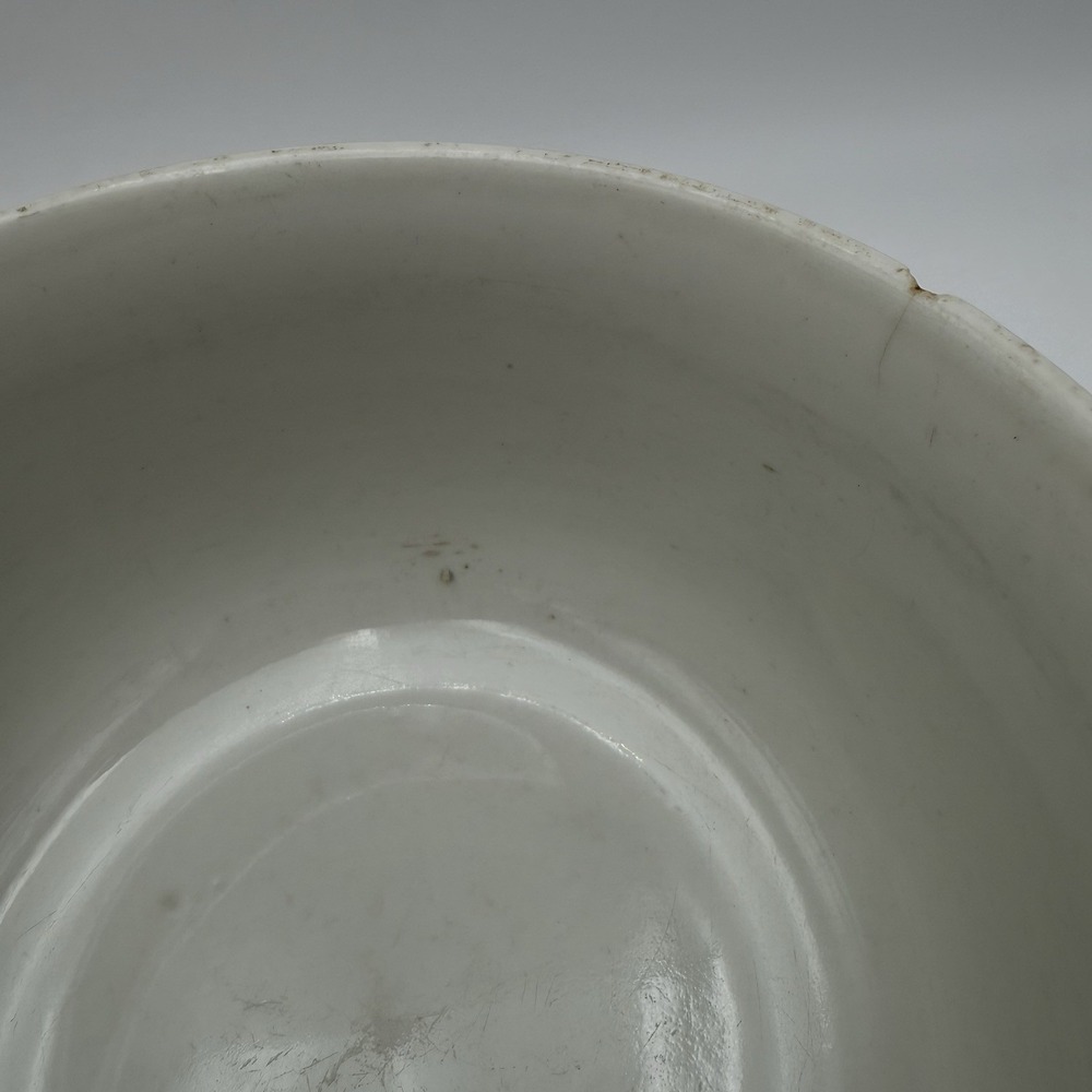 Vtg Mixing Bowl Stoneware Halls Superior Floral Rose Stained Cottagecore 8 in - Picture 10 of 14